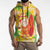 Aloha Hawaii Christmas Sleeveless Hoodie Mele Kalikimaka Funny Santa Palaka Quilt Motifs - Polynesian Pride