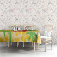 Aloha Hawaii Christmas Tablecloth Mele Kalikimaka Funny Santa Palaka Quilt Motifs - Polynesian Pride