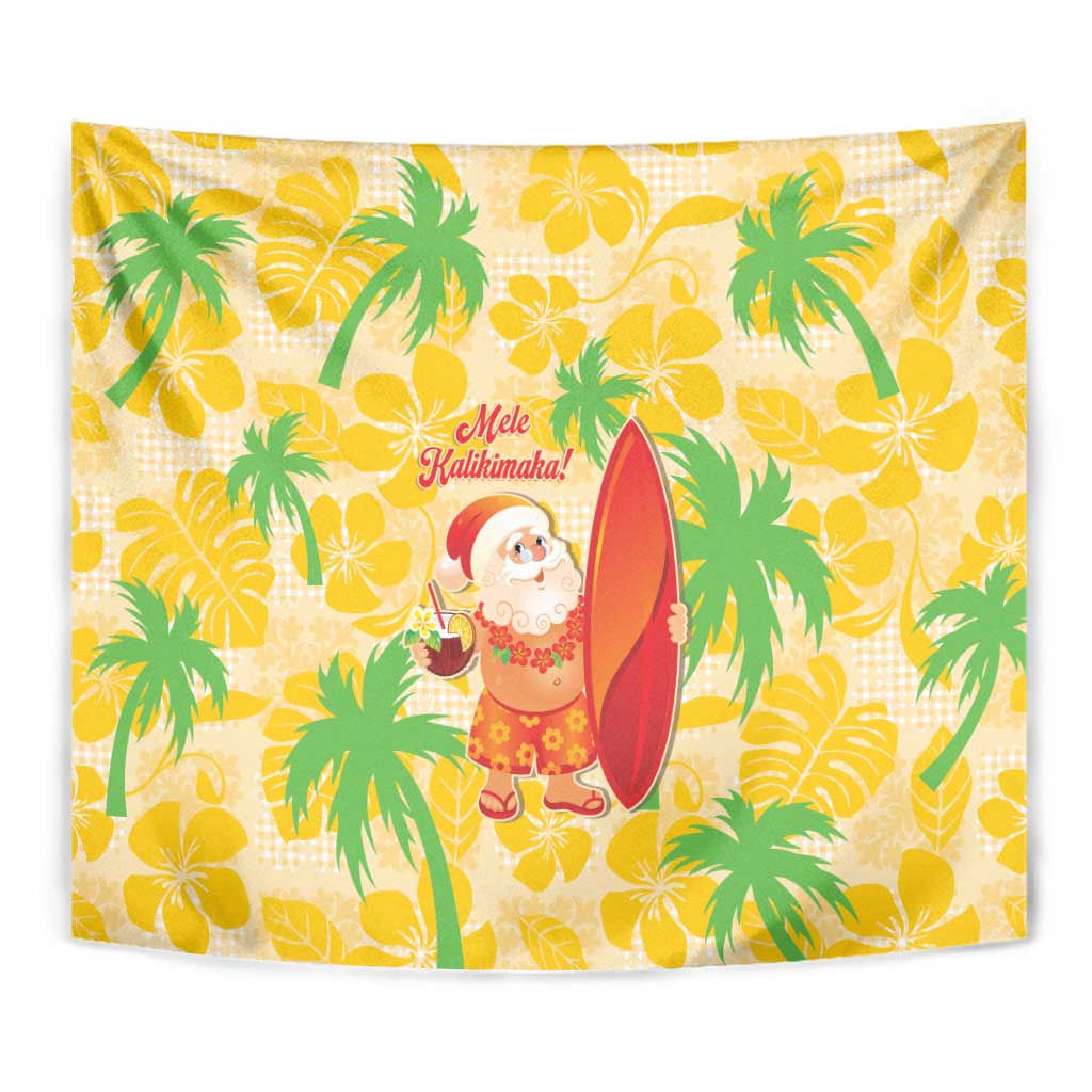 Aloha Hawaii Christmas Tapestry Mele Kalikimaka Funny Santa Palaka Quilt Motifs - Polynesian Pride