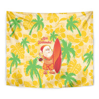 Aloha Hawaii Christmas Tapestry Mele Kalikimaka Funny Santa Palaka Quilt Motifs - Polynesian Pride