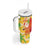 Aloha Hawaii Christmas Tumbler With Handle Mele Kalikimaka Funny Santa Palaka Quilt Motifs - Polynesian Pride