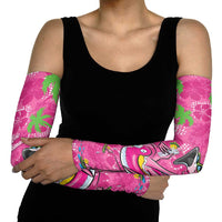 Aloha Hawaii Christmas Arm Sleeves Mele Kalikimaka Chill Flamingo Palaka Quilt Motifs - Polynesian Pride