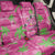 Aloha Hawaii Christmas Back Car Seat Cover Mele Kalikimaka Chill Flamingo Palaka Quilt Motifs - Polynesian Pride