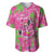 Aloha Hawaii Christmas Baseball Jersey Mele Kalikimaka Chill Flamingo Palaka Quilt Motifs - Polynesian Pride