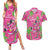 Aloha Hawaii Christmas Couples Matching Summer Maxi Dress and Hawaiian Shirt Mele Kalikimaka Chill Flamingo Palaka Quilt Motifs - Polynesian Pride