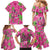 Aloha Hawaii Christmas Family Matching Mermaid Dress and Hawaiian Shirt Mele Kalikimaka Chill Flamingo Palaka Quilt Motifs - Polynesian Pride
