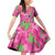 Aloha Hawaii Christmas Family Matching Off Shoulder Short Dress and Hawaiian Shirt Mele Kalikimaka Chill Flamingo Palaka Quilt Motifs - Polynesian Pride