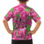 Aloha Hawaii Christmas Family Matching Short Sleeve Bodycon Dress and Hawaiian Shirt Mele Kalikimaka Chill Flamingo Palaka Quilt Motifs - Polynesian Pride