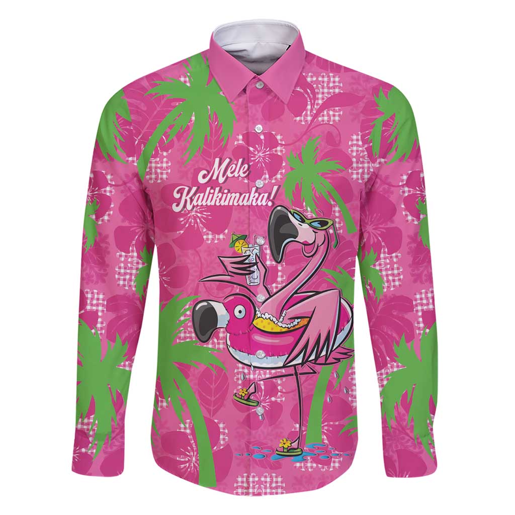 Aloha Hawaii Christmas Family Matching Summer Maxi Dress and Hawaiian Shirt Mele Kalikimaka Chill Flamingo Palaka Quilt Motifs - Polynesian Pride