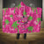 Aloha Hawaii Christmas Hooded Blanket Mele Kalikimaka Chill Flamingo Palaka Quilt Motifs - Polynesian Pride