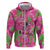 Aloha Hawaii Christmas Hoodie Mele Kalikimaka Chill Flamingo Palaka Quilt Motifs - Polynesian Pride