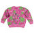 Aloha Hawaii Christmas Kid Ugly Christmas Sweater Mele Kalikimaka Chill Flamingo Palaka Quilt Motifs - Polynesian Pride