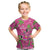 Aloha Hawaii Christmas Kid T Shirt Mele Kalikimaka Chill Flamingo Palaka Quilt Motifs - Polynesian Pride
