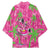 Aloha Hawaii Christmas Kimono Mele Kalikimaka Chill Flamingo Palaka Quilt Motifs - Polynesian Pride