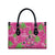 Aloha Hawaii Christmas Leather Bag Mele Kalikimaka Chill Flamingo Palaka Quilt Motifs - Polynesian Pride