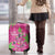 Aloha Hawaii Christmas Luggage Cover Mele Kalikimaka Chill Flamingo Palaka Quilt Motifs - Polynesian Pride