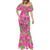 Aloha Hawaii Christmas Mermaid Dress Mele Kalikimaka Chill Flamingo Palaka Quilt Motifs - Polynesian Pride