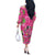 Aloha Hawaii Christmas Off The Shoulder Long Sleeve Dress Mele Kalikimaka Chill Flamingo Palaka Quilt Motifs - Polynesian Pride