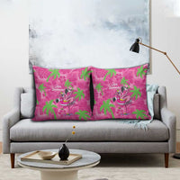 Aloha Hawaii Christmas Pillow Cover Mele Kalikimaka Chill Flamingo Palaka Quilt Motifs - Polynesian Pride