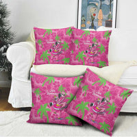 Aloha Hawaii Christmas Pillow Cover Mele Kalikimaka Chill Flamingo Palaka Quilt Motifs - Polynesian Pride