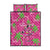 Aloha Hawaii Christmas Quilt Bed Set Mele Kalikimaka Chill Flamingo Palaka Quilt Motifs - Polynesian Pride