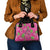 Aloha Hawaii Christmas Shoulder Handbag Mele Kalikimaka Chill Flamingo Palaka Quilt Motifs - Polynesian Pride