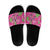 Aloha Hawaii Christmas Slide Sandals Mele Kalikimaka Chill Flamingo Palaka Quilt Motifs - Polynesian Pride