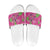 Aloha Hawaii Christmas Slide Sandals Mele Kalikimaka Chill Flamingo Palaka Quilt Motifs - Polynesian Pride