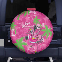 Aloha Hawaii Christmas Spare Tire Cover Mele Kalikimaka Chill Flamingo Palaka Quilt Motifs - Polynesian Pride