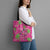Aloha Hawaii Christmas Tote Bag Mele Kalikimaka Chill Flamingo Palaka Quilt Motifs - Polynesian Pride
