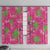 Aloha Hawaii Christmas Window Curtain Mele Kalikimaka Chill Flamingo Palaka Quilt Motifs - Polynesian Pride