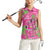 Aloha Hawaii Christmas Women Sleeveless Polo Shirt Mele Kalikimaka Chill Flamingo Palaka Quilt Motifs - Polynesian Pride