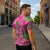 Aloha Hawaii Christmas Zipper Polo Shirt Mele Kalikimaka Chill Flamingo Palaka Quilt Motifs - Polynesian Pride