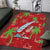 Aloha Hawaii Christmas Area Rug Mele Kalikimaka Windsurfing Santa Palaka Quilt Motifs - Polynesian Pride