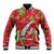 Aloha Hawaii Christmas Baseball Jacket Mele Kalikimaka Windsurfing Santa Palaka Quilt Motifs - Polynesian Pride