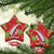 Aloha Hawaii Christmas Ceramic Ornament Mele Kalikimaka Windsurfing Santa Palaka Quilt Motifs - Polynesian Pride