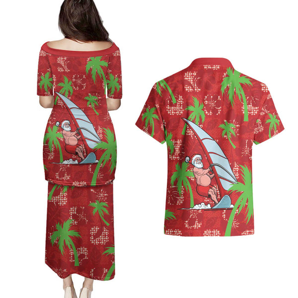 Personalised Hawaii Couples Matching Puletasi Dress and Hawaiian Shirt Pray For Maui Hawaiian Plumeria Be Strong Reggae Verison LT14