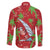 Aloha Hawaii Christmas Family Matching Off The Shoulder Long Sleeve Dress and Hawaiian Shirt Mele Kalikimaka Windsurfing Santa Palaka Quilt Motifs - Polynesian Pride