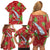 Aloha Hawaii Christmas Family Matching Off Shoulder Short Dress and Hawaiian Shirt Mele Kalikimaka Windsurfing Santa Palaka Quilt Motifs - Polynesian Pride