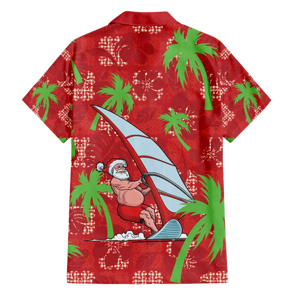 Aloha Hawaii Christmas Family Matching Puletasi and Hawaiian Shirt Mele Kalikimaka Windsurfing Santa Palaka Quilt Motifs - Polynesian Pride