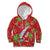 Aloha Hawaii Christmas Kid Hoodie Mele Kalikimaka Windsurfing Santa Palaka Quilt Motifs - Polynesian Pride