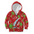 Aloha Hawaii Christmas Kid Hoodie Mele Kalikimaka Windsurfing Santa Palaka Quilt Motifs - Polynesian Pride