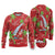 Aloha Hawaii Christmas Ugly Christmas Sweater Mele Kalikimaka Windsurfing Santa Palaka Quilt Motifs - Polynesian Pride
