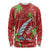 Aloha Hawaii Christmas Long Sleeve Shirt Mele Kalikimaka Windsurfing Santa Palaka Quilt Motifs - Polynesian Pride