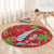 Aloha Hawaii Christmas Round Carpet Mele Kalikimaka Windsurfing Santa Palaka Quilt Motifs - Polynesian Pride