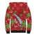 Aloha Hawaii Christmas Sherpa Hoodie Mele Kalikimaka Windsurfing Santa Palaka Quilt Motifs - Polynesian Pride