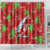 Aloha Hawaii Christmas Shower Curtain Mele Kalikimaka Windsurfing Santa Palaka Quilt Motifs - Polynesian Pride