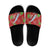 Aloha Hawaii Christmas Slide Sandals Mele Kalikimaka Windsurfing Santa Palaka Quilt Motifs - Polynesian Pride