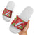 Aloha Hawaii Christmas Slide Sandals Mele Kalikimaka Windsurfing Santa Palaka Quilt Motifs - Polynesian Pride