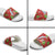 Aloha Hawaii Christmas Slide Sandals Mele Kalikimaka Windsurfing Santa Palaka Quilt Motifs - Polynesian Pride